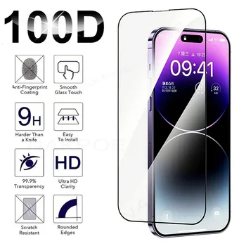 100D Completo de Vidro Temperado Para o iPhone da Apple 14 13 mini 12 11 Pro Max Protetor de Tela do iPhone X XR XS Máximo de Proteção Glas Filme