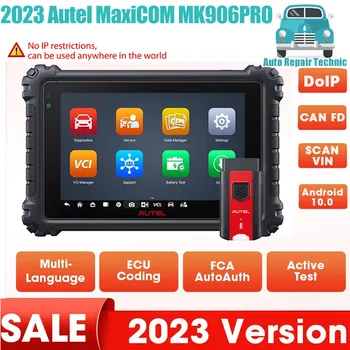 2023 Autel MaxiCOM MK906PRO Ferramenta de Diagnóstico do Bluetooth Scanner Automotivo a Codificação do ECU MK906 PRO PK MS906BT MK906BT Automotivo Ferramenta