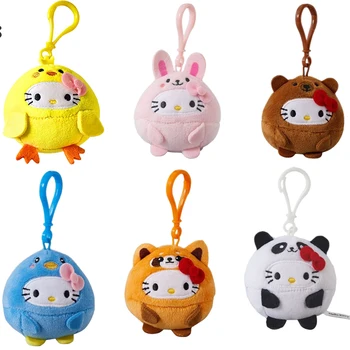 2023 Novo Quente 10cm Sanrio Kawaii Hello Kitty de Pelúcia Chave de Cadeia Bonito Mochila Pingente de Requintada Decoração Brinquedo infantil
