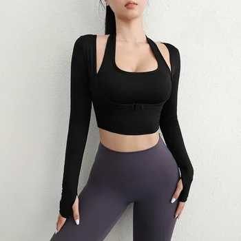2023 Sutiã Bom Suporte Diária de Yoga Camisas para Mulheres Bonitas Crop Tops de Sexy Senhora Active Wear para o Ginásio de Fitness Grils