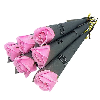 20Pcs só Rosa Simulação coreano Rose Sabonete Flor de Presente do Dia dos Namorados Sabão Rosas Artificial Único Sabonete Flor 2