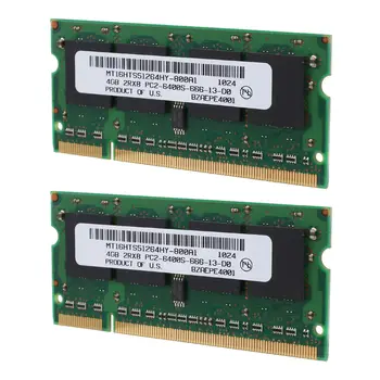 2PCS DDR2 de 4GB, Portátil Ram 800Mhz SODIMM PC2 6400 2RX8 200 Pinos para Intel AMD Memória Portátil