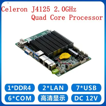 3.5 Polegadas X86 Incorporado placa-Mãe Celeron J4125/2.0 GHz Quad Core do Processador DDR4 Dual LAN, 6*com LVDS VGA HDMI