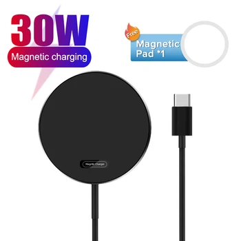 30W Magnético sem Fio do Carregador Almofada Suporte Para o iPhone 12 13 14 Pro Max Samsung Xiaomi Telefone Móvel Rápido Ímã de Carregamento