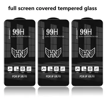 50pcs/monte 99H Dureza de Corpo Inteiro tela Curvada de Vidro Temperado de protetor de tela Para o IPhone 6 7 8 Plus X XR Xs max 11 12 13 14