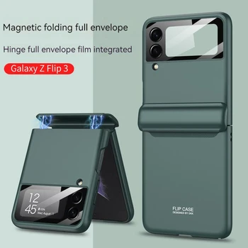 Adequado para Samsung zflip3 caso de telefone, magnético biombo de proteção caso, negócios anti queda de caso
