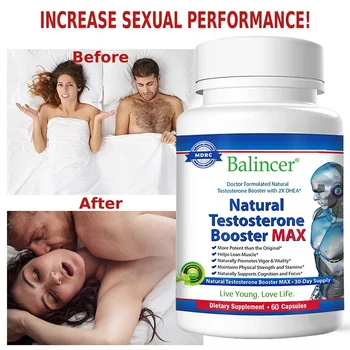 Booster de testosterona para Homens, Ajuda a Construir massa Muscular, Melhorar a Resistência, Apoiar a Saúde da Próstata, Melhorar o Desempenho Sexual