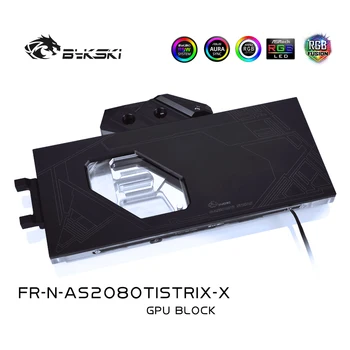 Bykski de Água do Bloco de usar para ASUS ROG STRIX-RTX2080TI-O11G-JOGOS /Tampa Completa de Cobre Bloco/Luz do RGB/Compatível Original Backplate