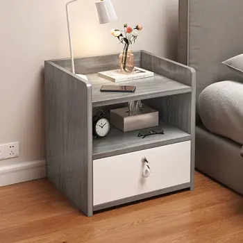 Cabeceira com prateleira, mesa de cabeceira do quarto de cabeceira, armário armário mini pequeno armário de armazenamento simples e moderna.
