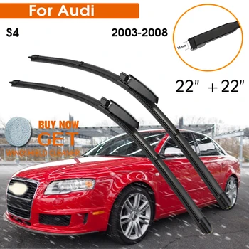 Carro Lâmina do Limpador do Para Audi S4 2003-2008 pára-brisa Borracha de Silicone de Recarga de Frente a Janela do Limpador de 22