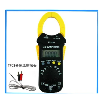 Digital Medidor de Pinça DT203 3 3/4 Posição de Medição de Temperatura de Freqüência com ajuste automático de luz de fundo