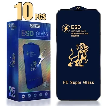 ESD Vidro Temperado Cobertura Completa Protetor de Tela Anti-Estática Filme de Explosão Para iPhone 14 13 12 11 pro max 6 7 8 plus x xs