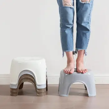 Estilo japonês Engrossar Plástico de Baixa Sentado Fezes Sala de estar Alterar Sapato Banco Criativo Doméstico Infantil Adulto Pequeno Banco