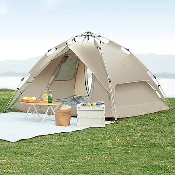 Exterior Da Tenda, Totalmente Automático, Mexa A Tela Para Abrir Camping Churrasco Parque De Campismo Protetor Solar Chuva Armazenamento Fácil Tenda Dobrável