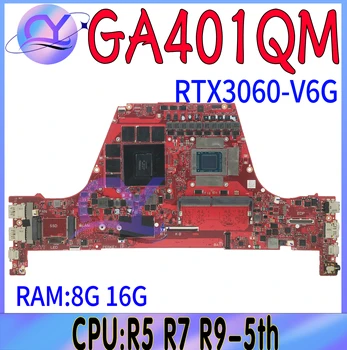 GA401QM placa-mãe Para ROG Zephyrus G14 GA401Q Laptop placa-Mãe Com R5-5600H R7-5800H R9-5900H RTX3060 RTX3050 RTX3050Ti