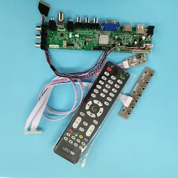 Kit Para LTN156AT02-D09/LTN156AT02-D01 VGA LED HDMI controlador digital de Sinais conselho WLED DVB-T remoto 1366X768 40pin TV LVDS USB