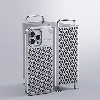 Liga de alumínio Caso do iPhone Oco Dissipação de Calor Antifall Adequado Para a Apple Telemóvel 13 13pro 13promax 14 14pro 14promax