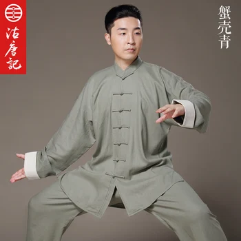Linho Tai Chi uniforme Taiji Desempenho de Boxe Roupas de Outono Verão de roupa de Kung Fu Terno de Wing Chun Uniforme estilo Chinês