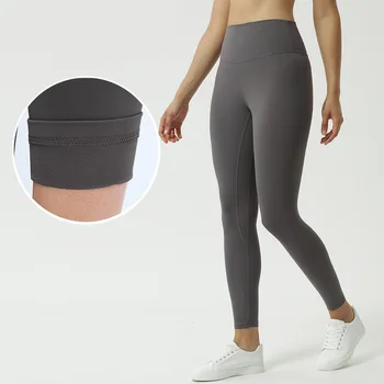 Lulu Outono E Inverno de Calças de Yoga para Mulheres Além de Forro de Lã Quente Esportes Fitness Calças de Cintura Alta Desgaste Exterior Leggings