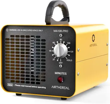 MA10K-PRO Gerador de Ozônio 10000 mg/h de Alta Capacidade O3 Máquina, Casa de Ionizer Removedor de Odor, Amarelo