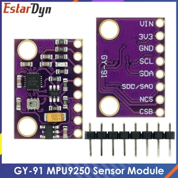 MPU-9250 MPU9250 BMP280 SPI IIC/I2C 10DOF de Aceleração do Giroscópio Bússola 9-Eixo Placa do Sensor do Módulo de GY-91 Para o Arduino 3-5V