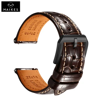 Maikes de Liberação Rápida IWC Couro Pulseira 20mm 21mm 22mm Acessórios Watchbands Braceletes Para a Rolex Relógio Omega da Banda