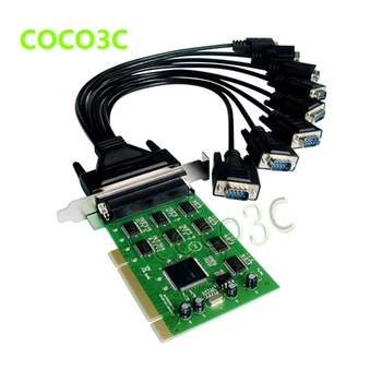 Moschip 16C1058 8-Porta Serial da placa PCI com ventilador cabo PCI 8 RS232 DB9 Portas conversor Industrial IO cartão