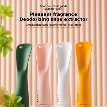 Multifuncional Portátil Calçadeira À Prova De Umidade Desodorante Hangable Sapato Levantador De Plástico Pequeno Calçadeira Longa Duração Da Fragrância
