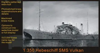 NW35059 1/350 Submarino alemão de Reparo de um Navio (Hebaschiff SMS Vulkan) 1 Conjunto de