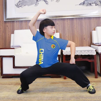 O Verão Adultos E Crianças Elástico Tai Chi Roupas De Kung Fu Dress Wushu Roupas Arte Marcial Uniforme Kun Mestre 2023 Novo Estilo
