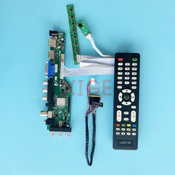Para LTN156AT20 LTN156AT22 Controlador de Placa de 1366*768 DVB Sinal Digital USB+DHMI+VGA+2AV vídeo do Laptop de 40 Pinos LVDS DIY Kit de 15,6