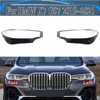 Para a BMW X7 G07 2019~2021 Frente Faróis Tampa Transparente Abajur Shell Lente de Acrílico Substituir Original Abajur