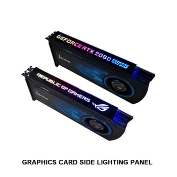 Personalizar ARGB VGA Lado de Iluminação do Painel de 5V 3/12V4PIN Placa Gráfica Decorativos Lightboard RGB AURA SYNC MOD GPU da Placa de