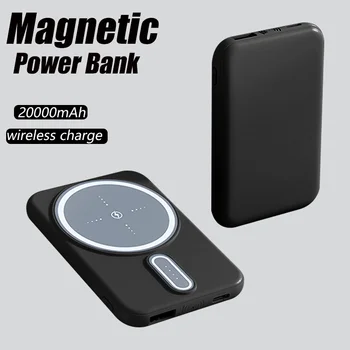 Poder magnético do Banco Mini Carregamento sem Fio 20000mAh Portátil do Carregador de Bateria Auxiliar para iPhone12 13 14Pro Mini