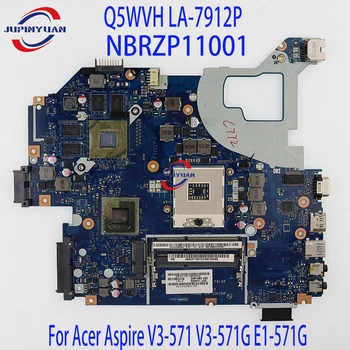 Q5WVH LA-7912P placa Mãe Para Acer Aspire V3-571 V3-571G E1-571G Laptop placa-Mãe NBRZP11001 HM77 GT640M 2GB Placa Gráfica