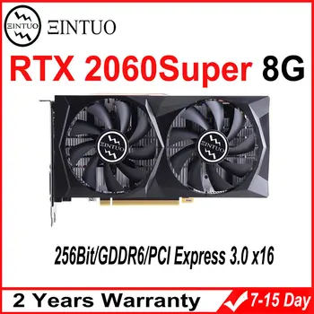 RTX 2060 Super 8 GB Placa Gráfica GDDR6 256Bit GPU PCI Express 3.0x16 8 pinos para RTX2060 super 8G Gráficos de Jogos de Cartão