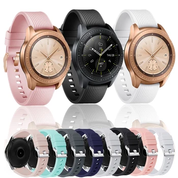 Relógio de Silicone Banda para Samsung Galaxy Watch 46mm 42mm pulseira Active Pulseira de 20mm 22mm Correia de Relógio Inteligente Acessórios