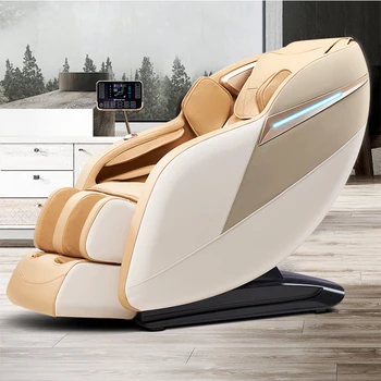 SM-819L de Luxo 3D Manipulador Cadeira de Massagem Super Longa Massagem Faixa de Corpo Inteiro Laterais Aquecimento de Gravidade Zero Música Cadeira de Massagem