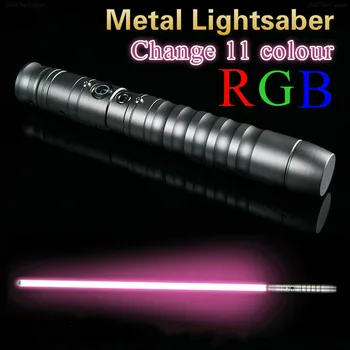 Sabre de luz Cosplay de Alteração de 11 de Cor Lucas Sabre de Luz Laser de Força Fx Som Alto 85cm Blaster Brinquedos de Presente a laser Espada
