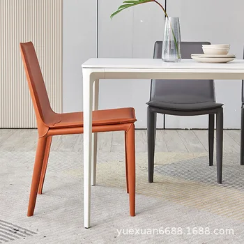 T-26 Sela cadeira moderna simples designer sela de couro cadeira de jantar do Hotel casa de jantar fezes de volta tabela de fezes cadeira de couro