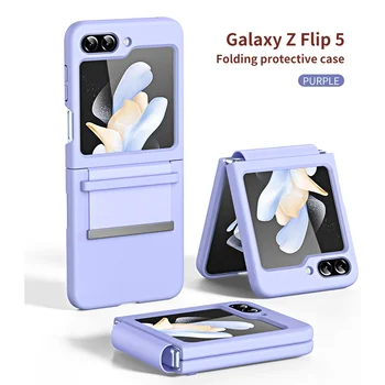 Tampa do Telefone móvel Dobrável Anti-queda PC Phone Shell de Volta Dobrável Case Para Samsung Galaxy Z Flip 5 Z Flip 4 Z Flip 3 5G