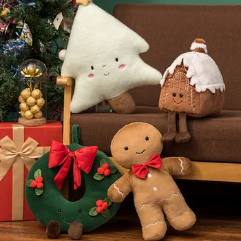 Venda Quente Nova Decoração De Natal Dos Desenhos Animados Do Homem Gingerbread Simulado Árvore De Natal Brinquedos De Pelúcia Boneca De Natal Do Festival De Ano Novo Dom Crianças