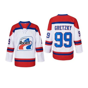 Verso De Hóquei No Gelo Jersey Pilotos 99 Gretzky Exterior Sportswear Camisetas De Alta Qualidade De Costura, Bordado Branco 2023 Novo Estilo