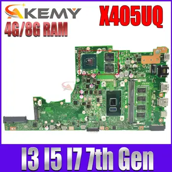 X405UQ placa-mãe Para ASUS S4100U X405UA X405URP X405UR X405UB A405U V405U S405U K405U F405U Laptop placa-Mãe I3 I5 I7 4GB/8GB