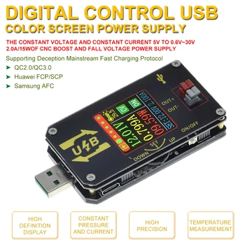 XY-UDP Digital USB DC DC Conversor CC CV 0.6-30V 5V 9V 12V 24V 2A 15W de Potência Módulo de área de Trabalho Ajustável fonte de alimentação Regulada